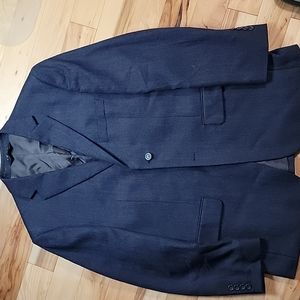 Pronto Uomo 42r lambswool navy herringbone blazer